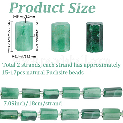 2 Strands Natural Fuchsite Beads Strands&nbsp;G-SC0003-85