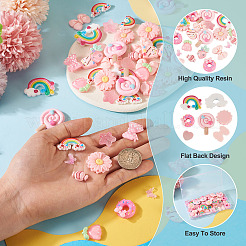 70Pcs 14 Styles Opaque & Trasnaprent Resin Cabochons&nbsp;RESI-TA0004-77