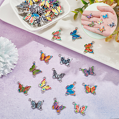 60Pcs 12 Colors Alloy Enamel Connector Charms&nbsp;ENAM-NB0001-98