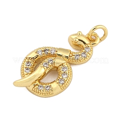 Brass Micro Pave Clear Cubic Zirconia Pendants&nbsp;KK-Z110-02G-01