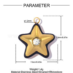 304 Stainless Steel Enamel Pendants&nbsp;STAS-OY017-86G