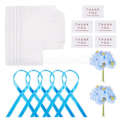 Clear PVC Candy Gift Packaging Boxes with Ribbon & Artificial Flower&nbsp;CON-TAC0001-20B