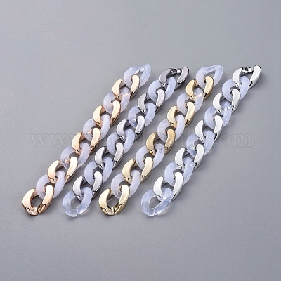 Handmade Imitation Gemstone Style Acrylic Curb Chains&nbsp;AJEW-JB00524-1