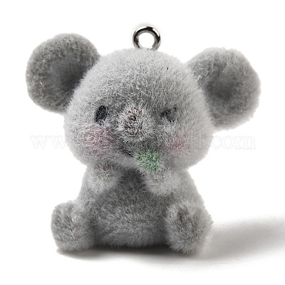 Flocky Resin Pendants&nbsp;RESI-E059-04D-1