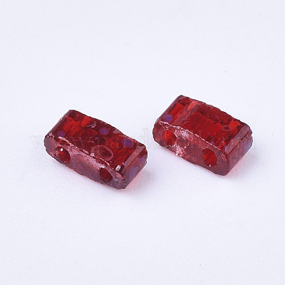 2-Hole Transparent Glass Seed Beads&nbsp;SEED-S023-30B-19-1