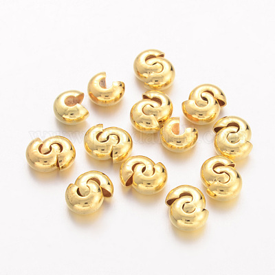 Brass Crimp Beads Covers&nbsp;EC266-2G-1