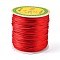 Nylon Satin Rattail Cords, Beading Threads for Bracelet Jewelry Making Chinese Knot Macrame Craft, Red, 1.0mm, about 76.55 yards(70m)/roll