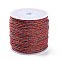 Macrame Cotton Cord, Braided Rope, with Plastic Reel, for Wall Hanging, Crafts, Gift Wrapping, FireBrick, 1.2mm, about 54.68 Yards(50m)/Roll