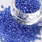Glass Seed Beads, Trans. Colours Lustered, Round, Cornflower Blue, 3mm, Hole: 1mm, about 2222pcs/100g