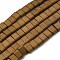 Electroplated Non-magnetic Synthetic Hematite Beads Strands, Rectangle, Matte Style, 2-Hole, Dark Goldenrod, 6x4x3mm, Hole: 1.2mm, about 99pcs/strand, 15.55 inch(39.5cm)