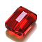 Imitation Austrian Crystal Beads, Grade AAA, K9 Glass, Faceted, Rectangle, Red, 8x9.5x5mm, Hole: 0.9~1mm