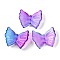 Spray Painted Glass Beads, Butterfly, Purple, 20x24.5x6mm, Hole: 1.2mm