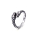 Alloy Open Cuff Ring, Knitting Loop Crochet Loop, Yarn Guide Finger Holder for Women, Antique Silver, Snake, Inner Diameter: 1.9cm