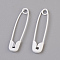 Iron Safety Pins, White, 30x7x2mm, Pin: 0.7mm