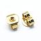 Brass Ear Nuts, Friction Earring Backs for Stud Earrings, Cadmium Free & Lead Free, Golden, 5x4x2.5mm, Hole: 0.8mm