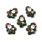 Christmas Theme Handmade Lampwork Beads, Christmas Trees, Green, 25~26.5x18.5~22.5x6.5~7.5mm, Hole: 1.6~1.8mm
