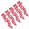 Cloth Patches, Leaf, Red, 235x70x1.4mm