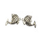 Brass Dolphin Pendants, with Glass Rhinestone Inside, Hollow, Platinum, 25x19x7mm, Hole: 2mm