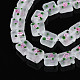 Handmade Frosted Lampwork Beads Strands&nbsp;LAMP-N021-38F-3