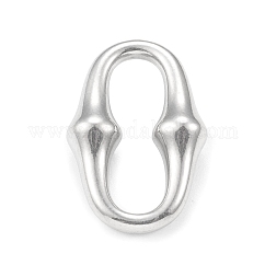 Non-Tarnish 304 Stainless Steel Linking Rings, Oval, Stainless Steel Color, 18.5x12x4.5mm, Inner Diameter: 4.5x15mm