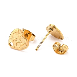 Ion Plating(IP) 304 Stainless Steel Stud Earring Findings&nbsp;STAS-I183-06A-G