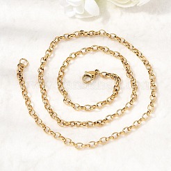 304 Stainless Steel Cable Chain Necklaces&nbsp;NJEW-K305-08G