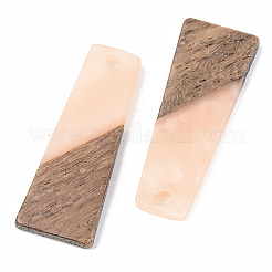 Opaque Resin & Walnut Wood Pendants&nbsp;RESI-S389-040A-C02