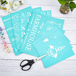 8 Patterns Self-Adhesive Silk Screen Printing Stencil&nbsp;DIY-OC0004-008