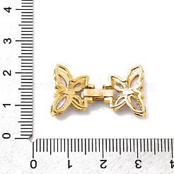 Brass Micro Pave Cubic Zirconia Fold Over Clasps&nbsp;KK-C075-35G