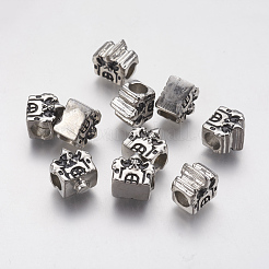 Ion Plating(IP) 304 Stainless Steel European Beads&nbsp;STAS-J022-119AS