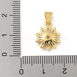 Rack Plating Brass Micro Pave Cubic Zirconia Pendants&nbsp;KK-G513-02G