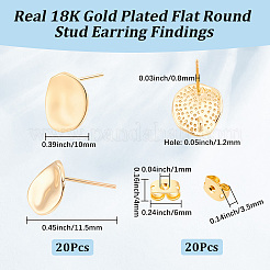 20Pcs Brass Stud Earring Findings&nbsp;KK-BBC0028-65