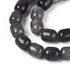 Baking Paint Crackle Glass Beads Strands&nbsp;DGLA-N019-01B-12