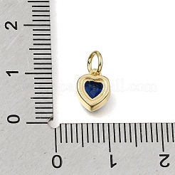 Valentine's Day Brass Pave Cubic Zirconia Charms&nbsp;CU-E002-03G
