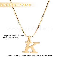 1pc 304 Stainless Steel Letter Pendant Necklaces&nbsp;NJEW-LP0001-38K-G