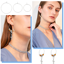 90Pcs 3 Size 316 Surgical Stainless Steel Hoop Earrings Findings&nbsp;STAS-UN0039-41