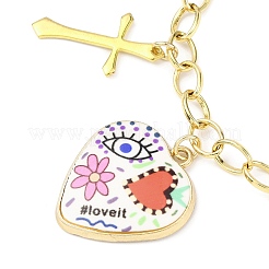 Brass Cable Chains Charm Bracelets&nbsp;BJEW-JB12565