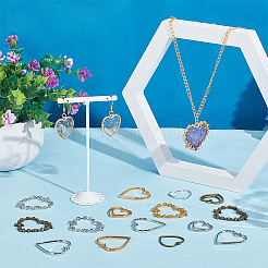 48Pcs 12 Styles Zinc Alloy Open Back Bezel Pendants&nbsp;FIND-PH0025-13