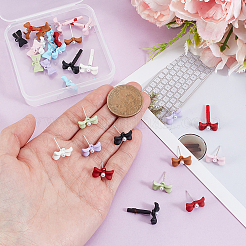 32Pcs 8 Styles Spray Paint Alloy Stud Earring Findings&nbsp;FIND-WR0013-01