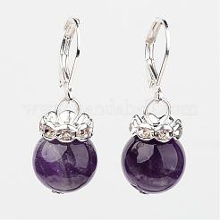 Natural Gemstone Dangle Earrings&nbsp;EJEW-JE02192