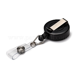 Flat Round ABS Plastic Badge Reel&nbsp;AJEW-I053-37J