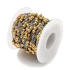 304 Stainless Steel Chains with Beads&nbsp;CHS-F020-09GP