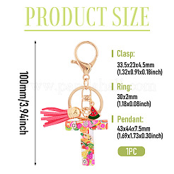 Fruit Series Letter Resin Keychains&nbsp;KEYC-TAC0033-02T