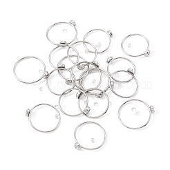 18Pcs 304 Stainless Steel Finger Ring Rhinestone Settings&nbsp;STAS-TA0005-86P
