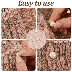 150 Sets Plastic Imitation Pearl Buttons&nbsp;KY-GA0001-46B