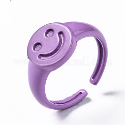 Spray Painted Brass Cuff Rings&nbsp;RJEW-S044-151