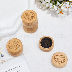 Engraved Wood Pet Fur Storage Keepsake Boxes&nbsp;CON-WH0085-157