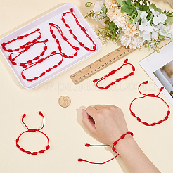 10Pcs Nylon Cord Braided Bracelets for Women Men&nbsp;BJEW-SC0001-80
