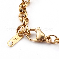 Women's 304 Stainless Steel Rolo Chain Bracelets&nbsp;BJEW-JB05995-01