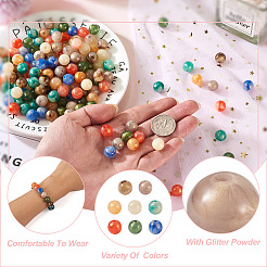 160Pcs 8 Colors Opaque Acrylic Beads&nbsp;SACR-PJ0001-03